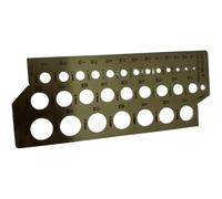 NONDK Calibre de Taladro de Metal para Brocas con 30 Medidas de Orificios de 1/16 A 1/2 Pulgada para Afilar Brocas de 135 A 118 Grados.