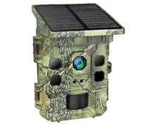 NONDK Cámara de Caza Solar 4K con WiFi y Bluetooth, Cámara de Vigilancia Impermeable con Visión, Panel Solar para Monitoreo de Vida Silvestre