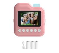 NONDK Cámara de Impresión Instantánea para Niños, Regalo para Niños y Niñas, Cámara de Vídeo Digital para Niños, Cámara de Impresión Térmica Fotográfica Rosa