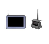 NONDK Cámara de Respaldo de Marcha Atrás con Imán de Energía Solar Inalámbrica con Monitor de Visión Trasera de 5 Pulgadas para Campistas, Camiones, Remolques, Casas Rodantes
