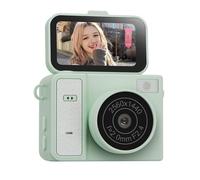 NONDK Cámara de S162 con Pantalla Abatible de 1.47 Pulgadas, Mini Cámara de Acción 2K, Estilo Retro, Videocámara Muy Pequeña, Verde.