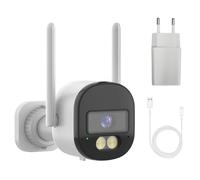 NONDK Cámara de Seguridad WiFi Tuya de 3 MP con Detección de IA, Cámara IP, Minicámara de Videovigilancia CCTV WiFi 2.4G/5G, Life, Enchufe de la UE.