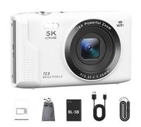 NONDK Cámara Digital Cámara de Vlogging 5K 72 Megapíxeles Pantalla de 2.8" Zoom 16X Grabadora de Video Vintage para Adolescentes Adultos