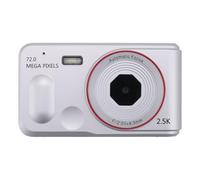 NONDK Cámara Digital con Zoom Digital de 16 Aumentos, Enfoque Automático, 2,5 K, HD, 72 MP, Videocámara Digital para el Hogar, Viajes Al Aire Libre, Color Plateado