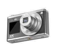 NONDK Cámara Digital de Pantalla Dual de Alta Definición con Lente Telescópica 4K HD, Zoom Óptico de 16x, Cámara de Belleza para Selfies A Prueba de Agua C