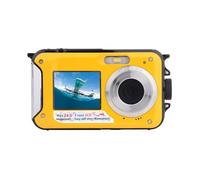 NONDK Cámara Digital Full HD de 24 MP y 1080P con Zoom de 16X y 10ft de Profundidad, Resistente Al Agua, con Pantalla Dual Frontal y Trasera B