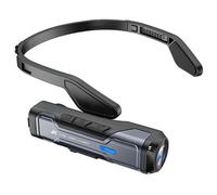 NONDK Cámara Montada en la Cabeza 4K, Cámaras de Video Anti-Vibración, Batería de 1250mAh, Cámara Corporal WiFi para el Hogar, Viajes, Reuniones.