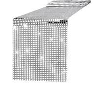 NONDK Camino de Mesa para Fiesta Disco, Camino de Mesa de Aluminio Plateado con Espejo, Cubierta de Mesa MetáLica Brillante para Fiesta de Baile Disco, Boda