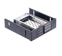 NONDK Carcasa de Aluminio con Adaptador de 3 Bahías, Soporte para Disco Duro SSD de Intercambio en Caliente de 2,5 Pulgadas para Optibay de 5,25 Pulgadas