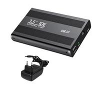 NONDK Carcasa IDE para Disco Duro Externo IDE HDD SSD de 3,5 Pulgadas, USB A IDE HD, con Fuente de Alimentación y Enchufe Europeo.