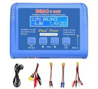 NONDK Cargador de Batería Lipo B6AC de 80 W, Cargador Inteligente RC Balance para Baterías LiPo Life de 1S A 6S, Li-Ion de 1-15S, NiCD, NiMH y PB, Enchufe Europeo. EU Plug