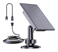 NONDK Cargador Solar Exterior 2 en 1 USB + Tipo-C, Adecuado para Cámaras de Seguridad/Pequeños Sistemas de Iluminación Doméstica.