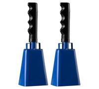 NONDK Cencerros de Acero de 23 cm con Asa, para Animar Deportes, Fútbol, Fiestas y Granjas, Color - 2 Unidades