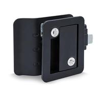 NONDK Cerradura de Puerta de Entrada para Caravana, de Aleación de Zinc, de Repuesto para Puerta de Camping con Cerrojo de, 4 Llaves, Color Negro.