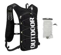 NONDK Chaleco de Hidratación para Correr con Bolsas de Hidratación de 1,5 L, Mochila Reflectante para Correr, Chaleco Ligero y Transpirable para Correr, Color Negro