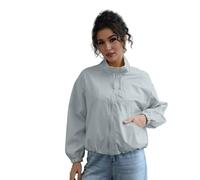 NONDK Chaqueta Cortavientos Ligera e Impermeable para Mujer: Chaqueta para Correr y Hacer Senderismo, con Cremallera y Sin Capucha M