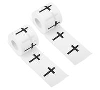 NONDK Cinta Deportiva Cristiana de 2 Rollos, 7 M, Bordes Dentados, Algodón Agradable para la Piel, para Muñeca Deportiva.