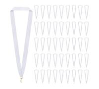 NONDK Cinta para el Cuello con Broches de Presión para Competición de Estudiantes, Fiestas Deportivas, 100 Unidades, Medallas Sólidas, Cordones para Premios, Soporte Plano para Premios, Color
