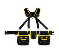 NONDK Cinturón de Herramientas Resistente con Tirantes, Tijeras de Construcción, Riñonera para Carpintero, Bolsa Portátil.
