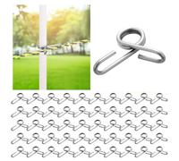 NONDK Clips de Fibra de Vidrio para Postes de Cerca para Varilla Redonda de 3/8", Clips Aislantes de Acero Inoxidable para Cercas Eléctricas, Aisladores para Postes