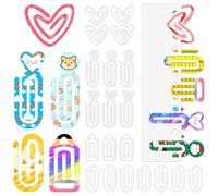 NONDK Clips de Papel para Sublimación, Clips de Papel Acrílicos Grandes para Manualidades, Oficina, Hogar y Escuela.