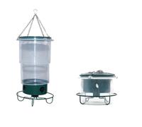 NONDK Comedero para Pájaros de 2 Piezas, Comederos para Pájaros A Prueba de Ardillas para Colgar en el Exterior, Comedero para Pájaros Salvajes de Metal, Comedero para Pájaros con Tubo