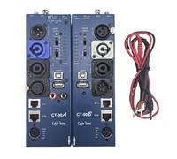 NONDK Comprobador de Cables de Audio Multifunción Desmontable CT-90AB, 16 en 1, Pantalla Digital, Comprobador Automático de Cables XLR Totalmente Automático.
