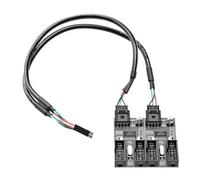 NONDK Concentrador USB 9 Pines para Placa Base, USB 2.0 Hembra A Macho para PC, Accesorios de 9 Pines.