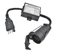 NONDK Conector de Remolque Enchufe Plano de de UU. una Conector Europeo de 7 Pines Adaptador de Circuito Convertidor de Luz de Remolque de 4 una 7
