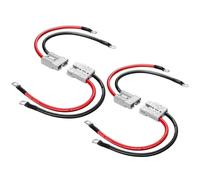 NONDK Conector Rápido de Batería de 4 Piezas con Anillo de Cobre para Cable de Alimentación de Cabrestante de 50 A para Transferencia de Energía de Batería Lifepo4.