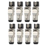 NONDK Conector RJ45 Cat6A Bloqueo Segura 24AWG | Lengüeta de bloqueo robusta y estructura de alivio de tensión para prevenir el aflojamiento.