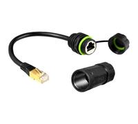 NONDK Conector RJ45 M20 Cat6 Blindado, IP68, Resistente Al Agua, para Extensión de Red.