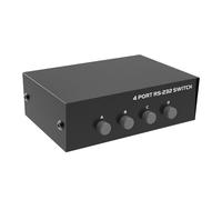 NONDK Conmutador de Puertos RS232 DB9 Pin Puerto COM Compartido 4 en 1 Salida Puerto Serie Interruptor de BotóN de Dispositivo Compartido