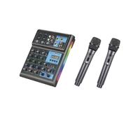NONDK Consola Mezcladora de DJ de Cuatro Canales con Bluetooth, Monitor de Potencia de 48 V, de Karaoke, Mezclador de Audio Tipo C.