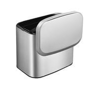 NONDK Contenedor de Abono Colgante de Acero Inoxidable, de Basura Montado en la Pared de 1,05 Galones con Tapa, de Basura para de Puerta de Gabinete de Cocina
