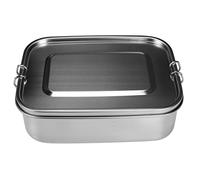 NONDK Contenedor de Almuerzo Caja de Comida Acero Inoxidable, Fiambrera 3 Compartimentos para SáNdwich y Dos Lados, Contenedor Alimento 1400Ml para NiñOs Adultos, Apto para Lavavajillas