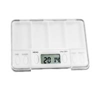 NONDK Contenedor Dispensador de Pastillas Reloj Despertador Recordatorio de de Medicamentos Contenedores de Pastillas Personales Inteligentes Caja de Pastillas BotiquíN