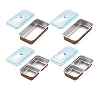 NONDK Contenedores para Refrigerios Contenedores Reutilizables para Refrigerios con Tapas Caja para Mantener la Frescura