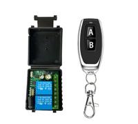NONDK Control Remoto de 433 MHz, 6 V CC - 30 V, 2 Canales, Relé, Interruptor de Control Remoto para Control de Motor de Puerta de Garaje.
