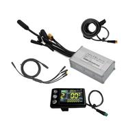 NONDK Controlador de Bicicleta Eléctrica de Modos, 17 A, 24 V/36 V/48 V, con Pantalla LCD A Color S866, Conector Impermeable, Piezas de Conversión de Motor de 350 W