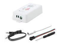 NONDK Controlador de Música LED SP107E DC5-24V con Control de Música Inalámbrico SPI A Color Compatible con para Bluetooth Mediante Aplicación de Teléfono