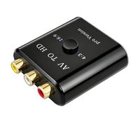 NONDK Convertidor Compatible con AV A CVBS L/R Video Box Soporta Entrada Compuesta NTSC PAL A