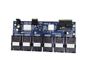 NONDK Convertidor de Conmutación de Medios de Fibra Óptica Ethernet 100/1000M Gigabit 6 Puertos de Fibra 2 Puertos RJ45 FTTH Fibra Monomodo PCBA Placa