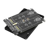 NONDK Convertidor de Tarjeta de Interfaz de Dual M.2 B Key SSD A SATA3 de 2.5 con Carcasa de Plástico para Reemplazo de HDD en Laptop y Escritorio.