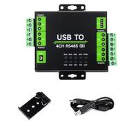 NONDK Convertidor USB A RS485 de 4 Canales con Aislamiento Industrial (B) 26545 Chip CH344L, Circuitos de Protección Múltiple, Compatibilidad con Múltiples Sistemas