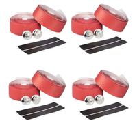 NONDK Correas para Manillar De Bicicleta De Carretera con De Carbono Transpirable, Antideslizantes Y con AbsorcióN De Impactos, Color Rojo
