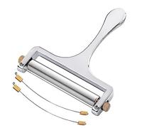 NONDK Cortadoras de Queso de Acero Inoxidable de Alta Resistencia Cortadora de Queso de Grosor Ajustable Premium 2 Alambres Adicionales Incluidos