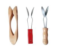 NONDK Cuchara Musical de Madera Instrumento de Percusión Folclórica Natural Herramienta Educativa de Música