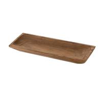 NONDK Cuenco de Madera: Cuenco Grande y Alargado de Madera para Amasar, Ideal para la Mesa de Centro del Salón o la Entrada.