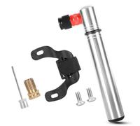 NONDK de Bicicleta Portátiles, Minibomba de Bicicleta de 130 PSI, Inflador de Neumáticos Portátil para Bicicleta de Montaña de Carretera, Válvula Integrada, Color Plateado